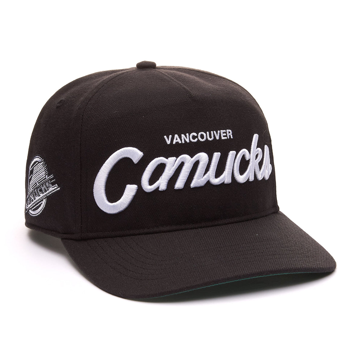 Vancouver Canucks NHL 47 Brand Men Black Attitude Alternate Logo Hitch Snapback Hat product image 1, provided for visual