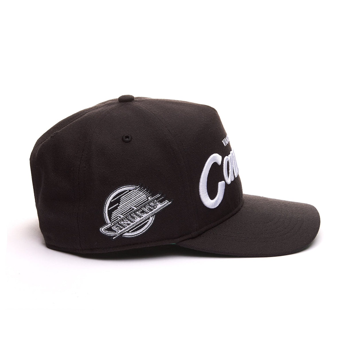 Vancouver Canucks NHL 47 Brand Men Black Attitude Alternate Logo Hitch Snapback Hat product image 3, provided for visual