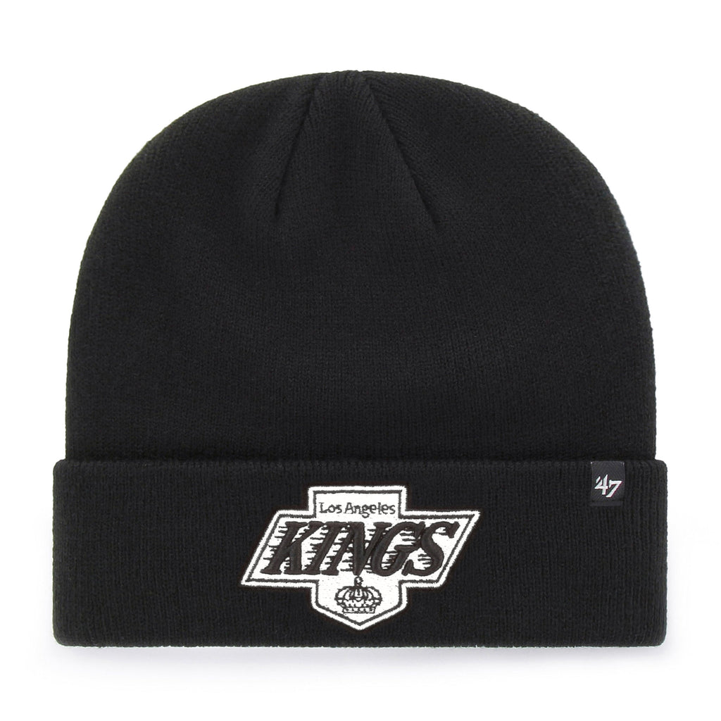 Los Angeles Kings NHL 47 Brand Men Black Attitude Raised Cuff Knit Beanie product image 1, provided for visual reference and