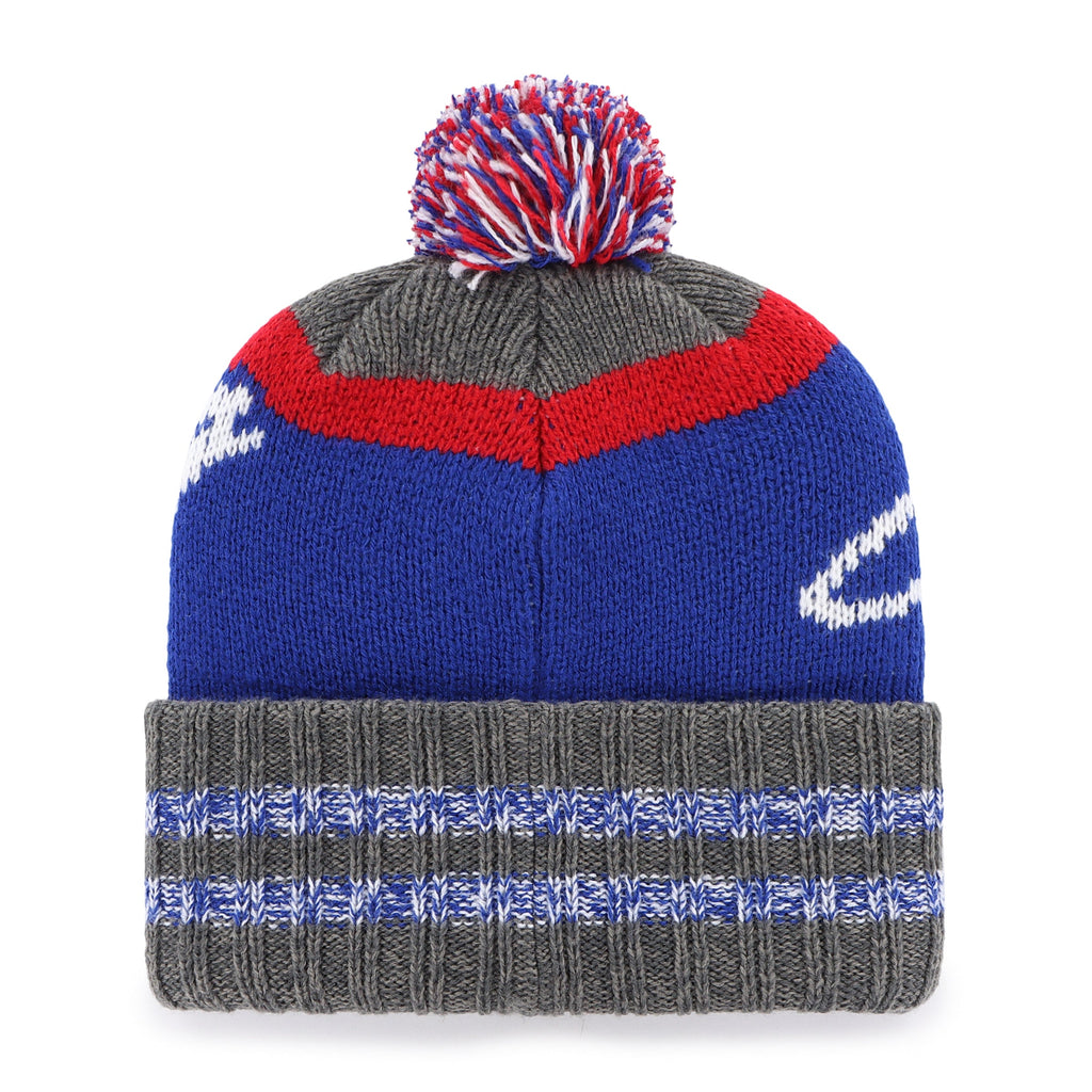 Montreal Expos MLB 47 Brand Men Grey Hyperbolic Cuff Pom Knit product image 2, provided for visual reference and product