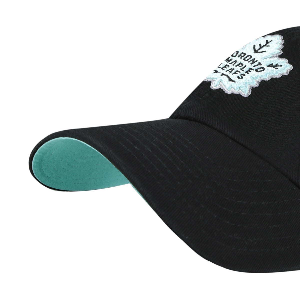 Toronto Maple Leafs NHL 47 Brand Men Black Mint Double Under Clean Up Adjustable Hat product image 5, provided for visual
