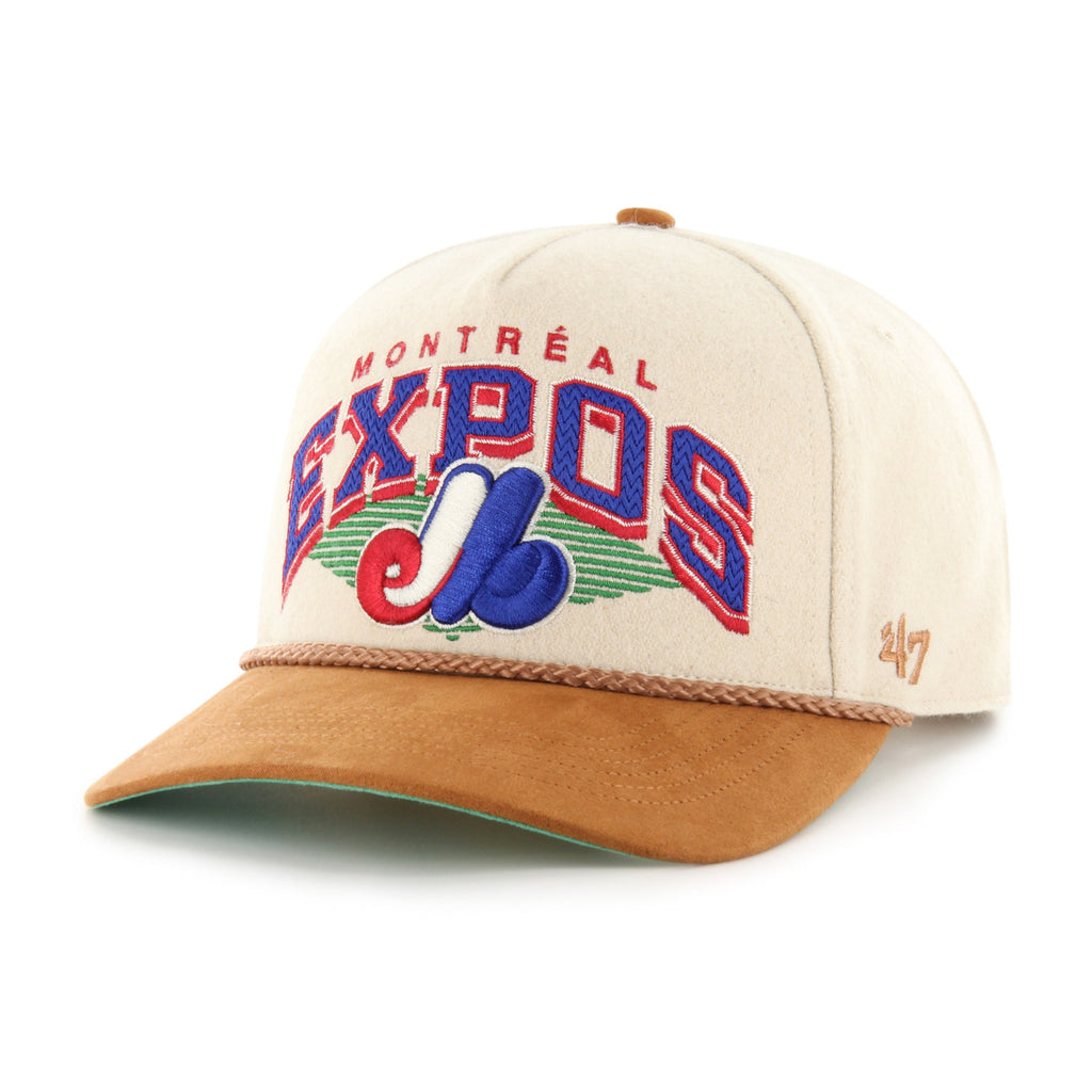 Montreal Expos MLB 47 Brand Men Pomona Wool Rope Hitch Snapback Hat product image 1, provided for visual reference and
