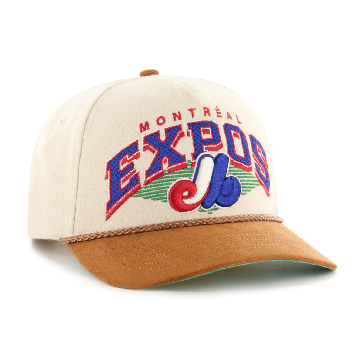 Montreal Expos MLB 47 Brand Men Pomona Wool Rope Hitch Snapback Hat product image 3, provided for visual reference and
