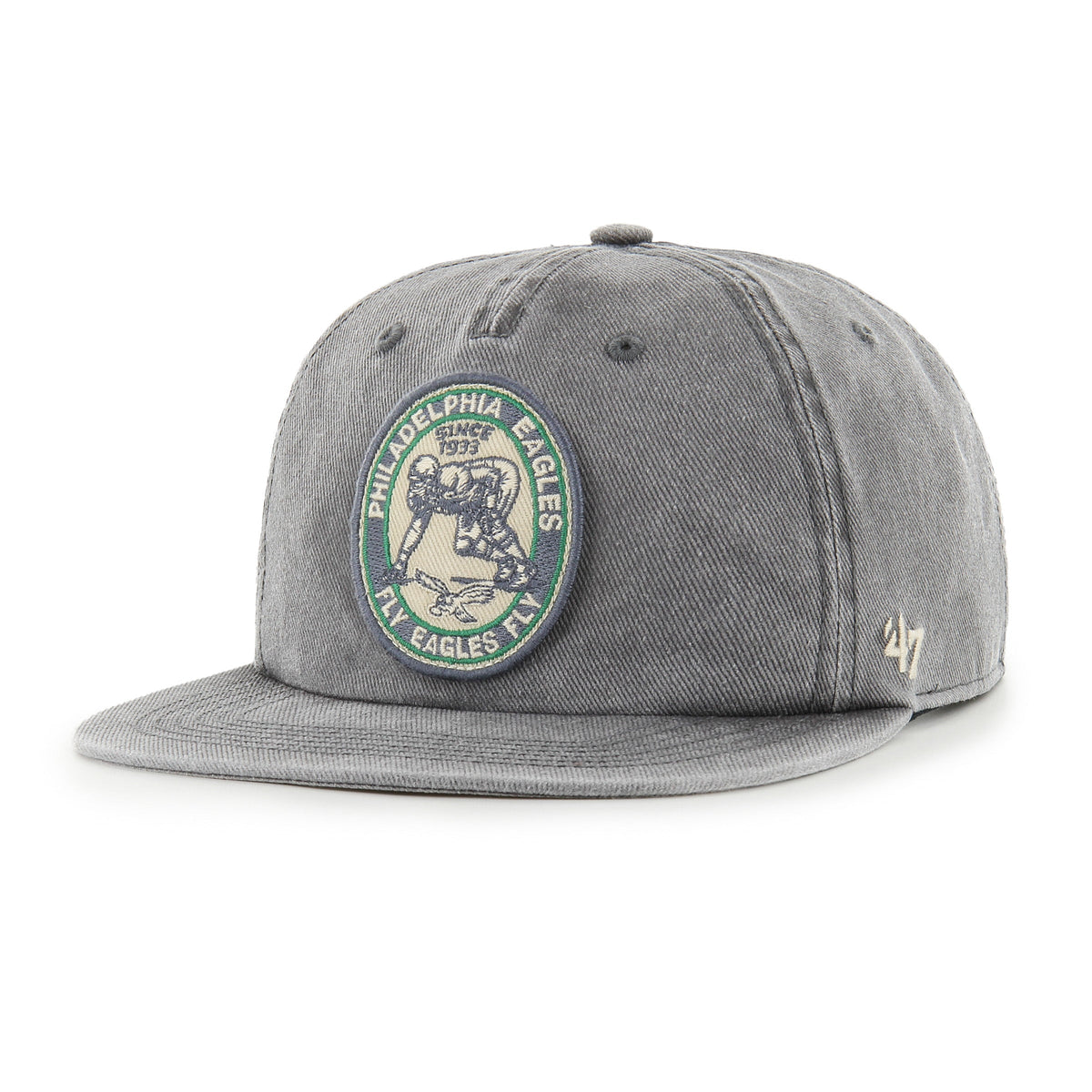 Philadelphia Eagles NFL 47 Brand Men Grey Boot Path RF Captain Snapback product image 1, provided for visual reference and