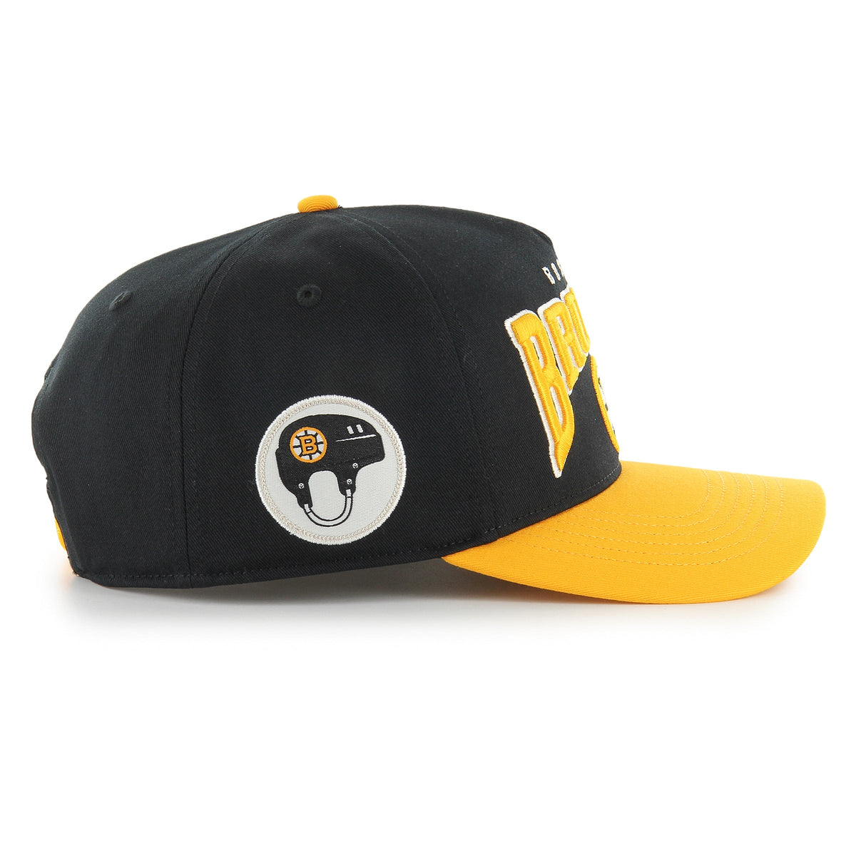 Boston Bruins NHL 47 Brand Men Black Hard Hat Arch Hitch Snapback Hat product image 2, provided for visual reference and