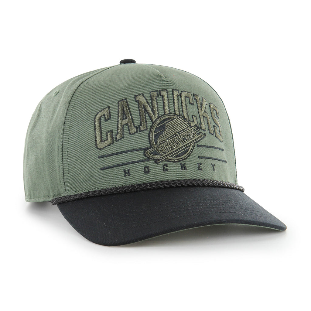 Vancouver Canucks NHL 47 Brand Men Green Roscoe Rope Option Hitch Adjustable Hat product image 3, provided for visual