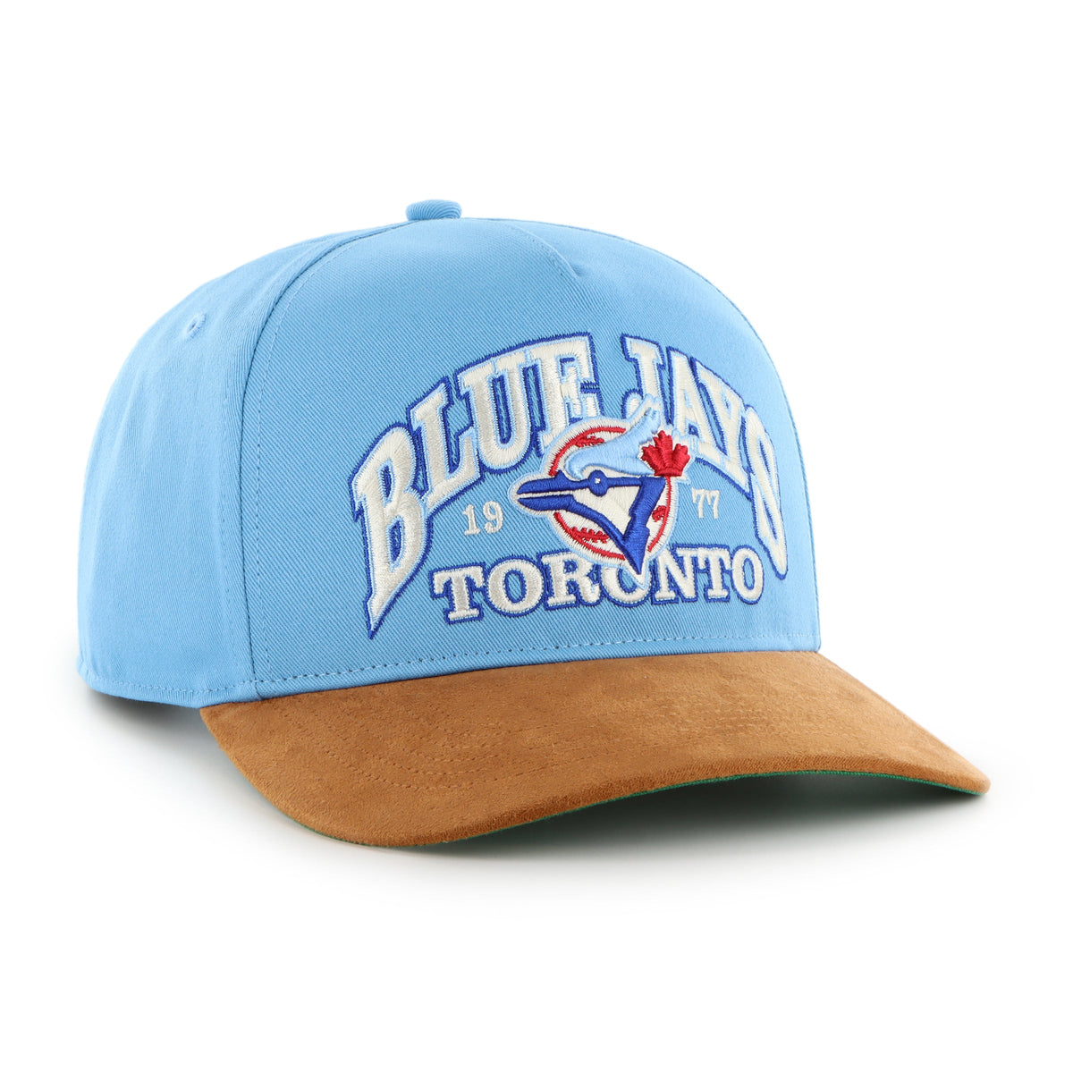 Toronto Blue Jays MLB 47 Brand Men Break Wood Suede Hitch Snapback Hat product image 3, provided for visual reference and