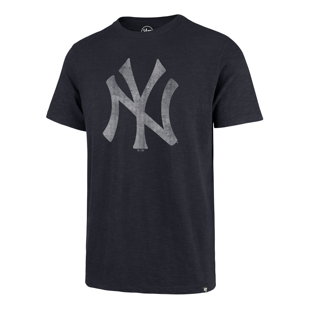 New York Yankees MLB 47 Brand Men Navy Grit Scrum T-Shirt product image 1, provided for visual reference and product detail