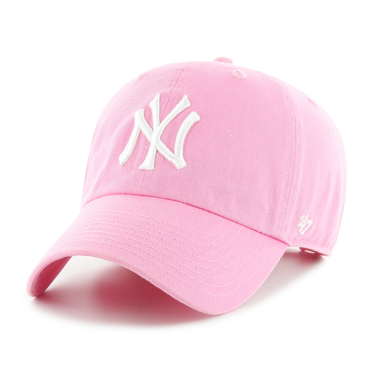New York Yankees MLB 47 Brand Men Rose Pink Clean Up Adjustable Hat product image 1, provided for visual reference and