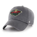 Minnesota Wild NHL 47 Brand Men Grey Clean Up Adjustable Hat product image 1, provided for visual reference and product