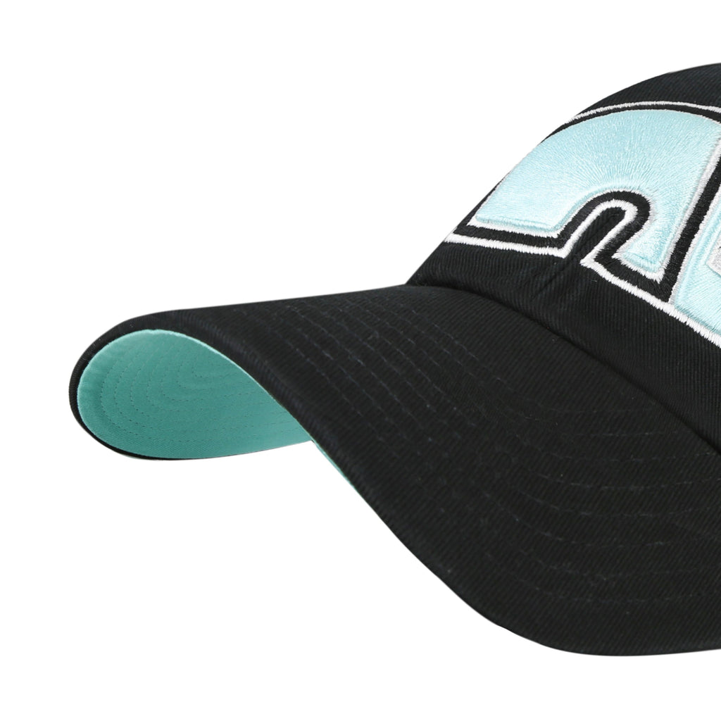 Quebec Nordiques NHL 47 Brand Men Black Mint Double Under Clean Up Adjustable Hat product image 3, provided for visual