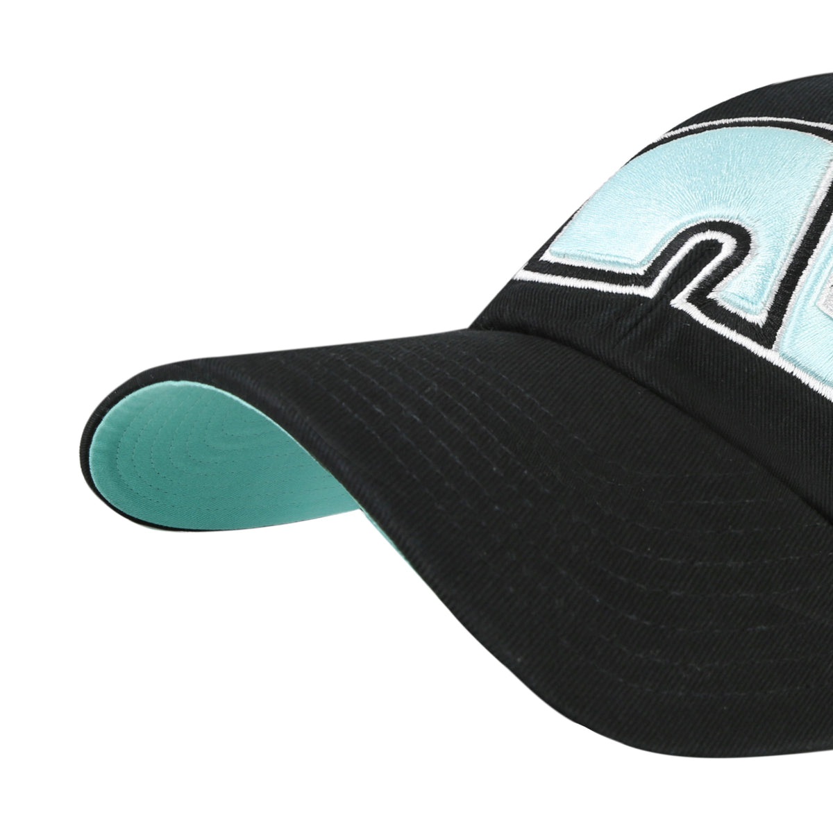 Quebec Nordiques NHL 47 Brand Men Black Mint Double Under Clean Up Adjustable Hat product image 3, provided for visual