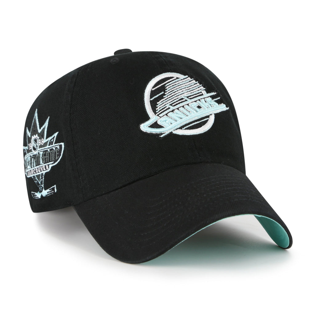 Vancouver Canucks NHL 47 Brand Men Black Mint Double Under Clean Up Adjustable Hat product image 1, provided for visual