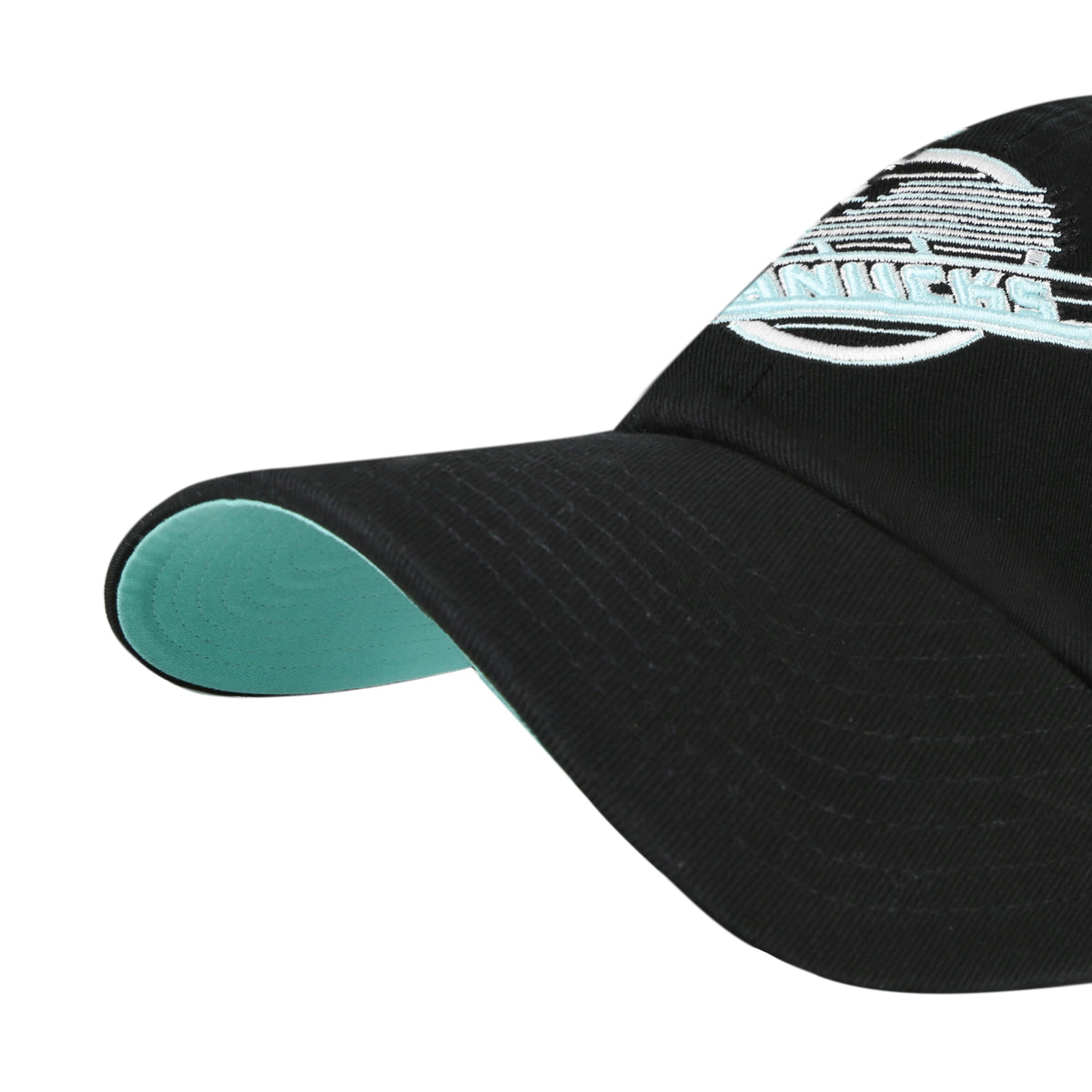 Vancouver Canucks NHL 47 Brand Men Black Mint Double Under Clean Up Adjustable Hat product image 3, provided for visual