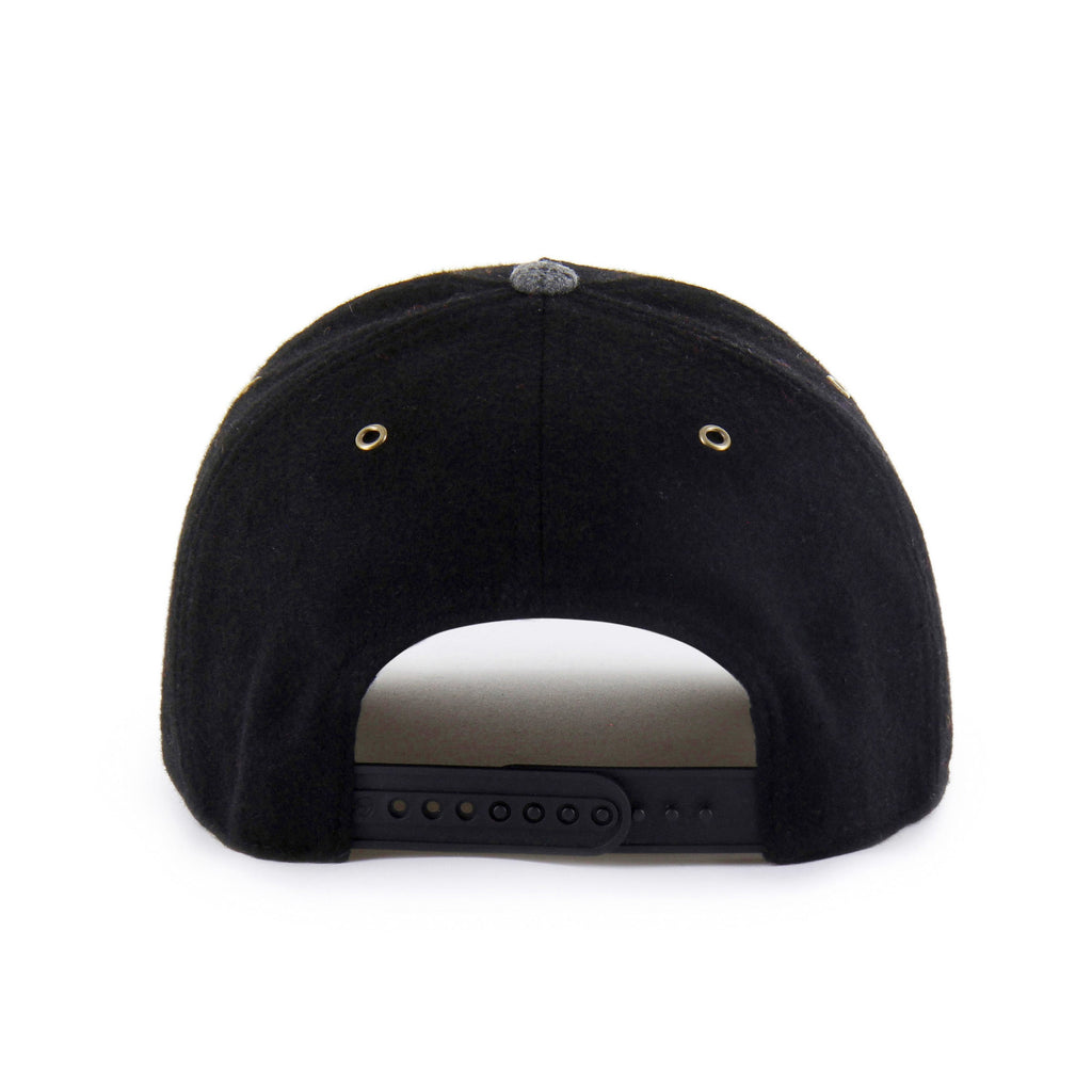Vancouver Canucks NHL 47 Brand Men Black Windowpane Plaid Hitch Snapback Hat product image 3, provided for visual reference