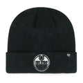 Edmonton Oilers NHL 47 Brand Men Black Attitude Raised Cuff Knit Beanie product image 1, provided for visual reference and
