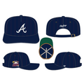 Atlanta Braves MLB 47 Brand Men Navy Rawlings Pinstripe Hitch Adjustable Hat product image 1, provided for visual reference