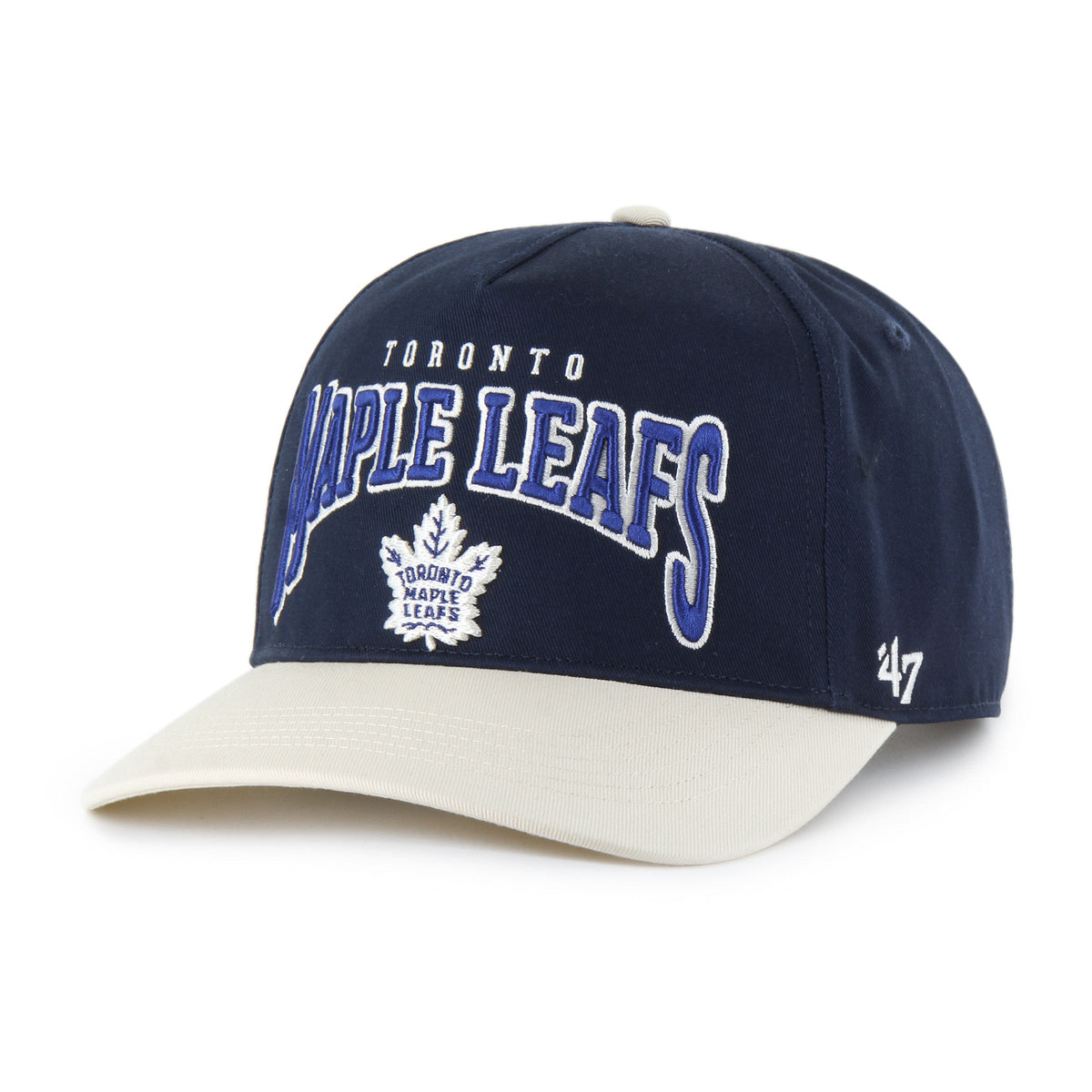Toronto Maple Leafs NHL 47 Brand Men Navy Hard Hat Arch Hitch Snapback Hat product image 4, provided for visual reference