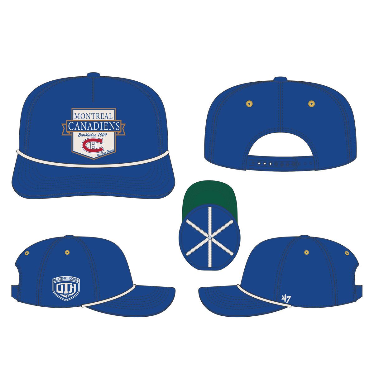 Montreal Canadiens NHL 47 Brand Men Royal Blue Rafter Sure Shot Hitch Snapback product image 1, provided for visual
