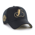 Montreal Expos MLB 47 Brand Men Black MVP Deluxe Sure Shot Snapback product image 1, provided for visual reference and