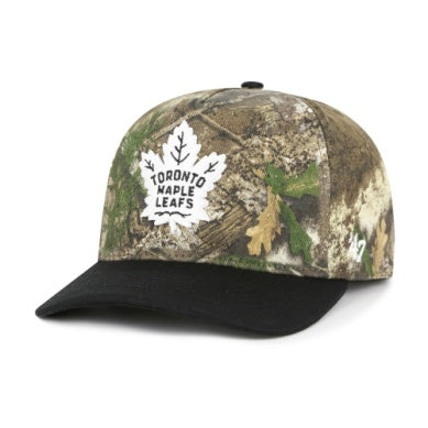 Toronto Maple Leafs NHL 47 Brand Men RealTree APX 2-Tone Hitch Snapback Hat product image 1, provided for visual reference