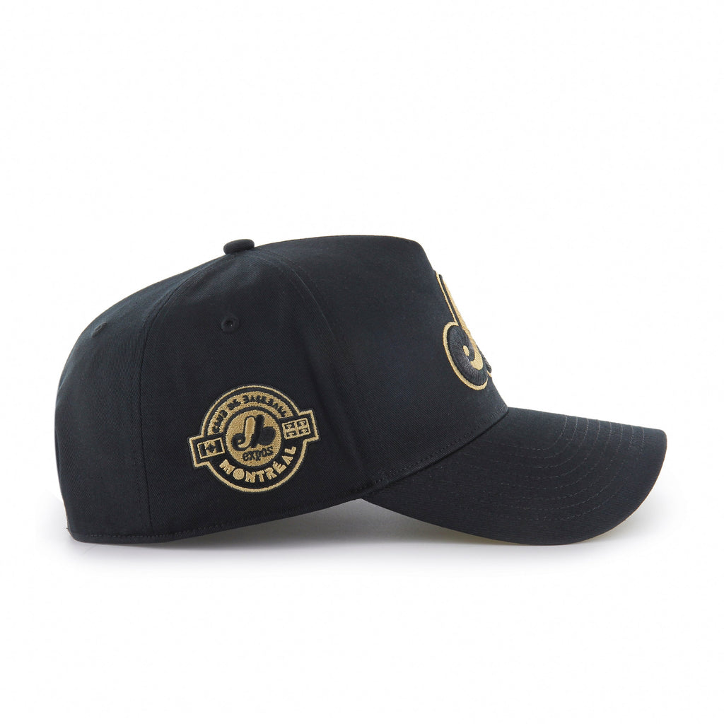 Montreal Expos MLB 47 Brand Men Black MVP Deluxe Sure Shot Snapback product image 4, provided for visual reference and