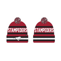 Calgary Stampeders CFL 47 Brand Men Red/Black Bering Cuff Pom Knit product image 1, provided for visual reference and