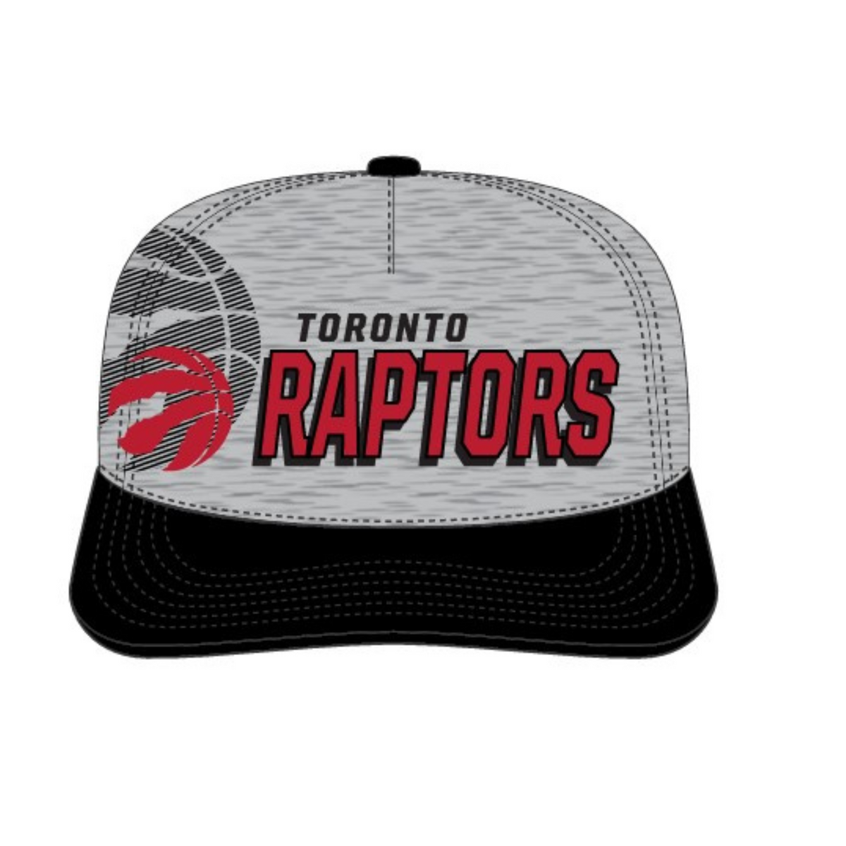 Toronto Raptors NBA 47 Brand Men Grey/Black Two Tone Overshadow Hitch Snapback Hat product image 1, provided for visual